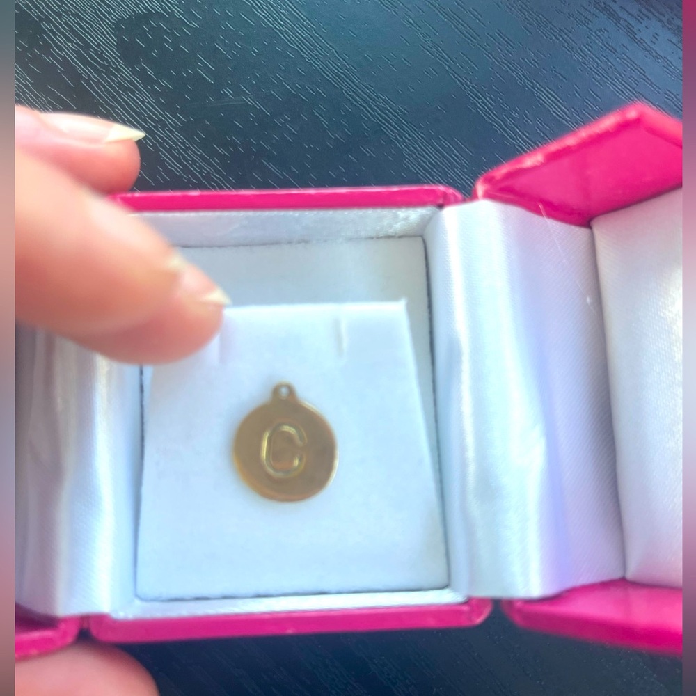 Helen Ficalora 14k solid gold “C” charm.